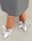 Lola Cruz Rufec plata silver pump