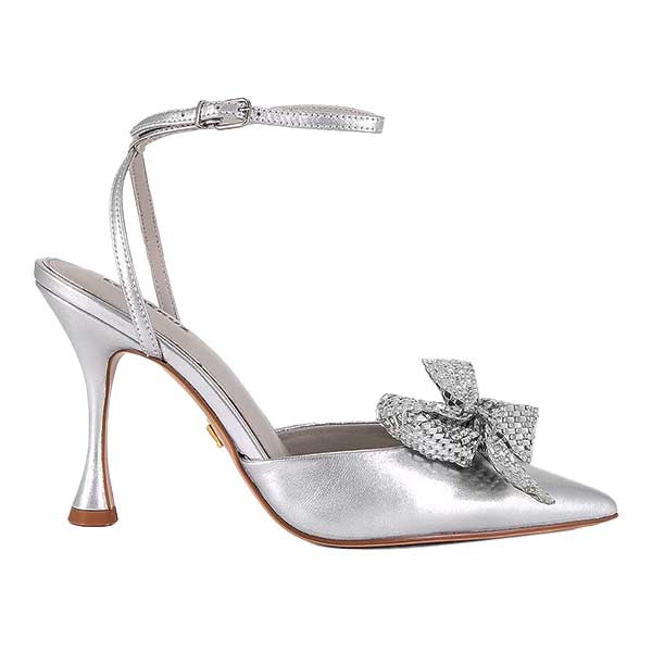 Lola Cruz Rufec plata silver pump