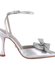 Lola Cruz Rufec plata silver pump
