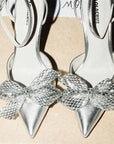 Lola Cruz Rufec plata silver pump