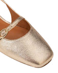 Maison Toufet- Bertille- Women's Gold Flat Mary-Jane at The Nowhere Nation