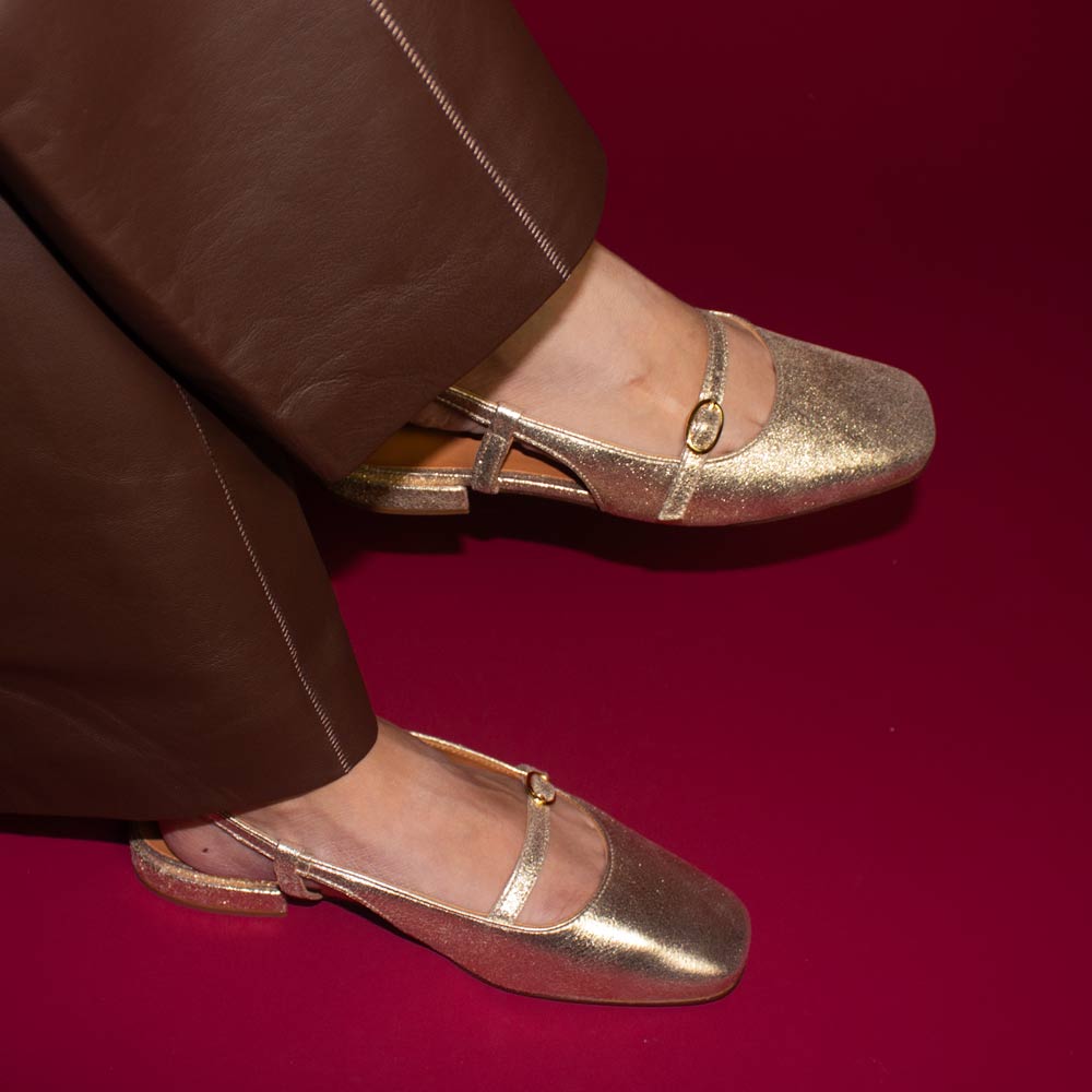 Bertille Gold | Flat Mary-Jane