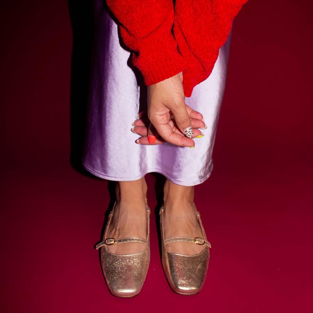 Bertille Gold | Flat Mary-Jane