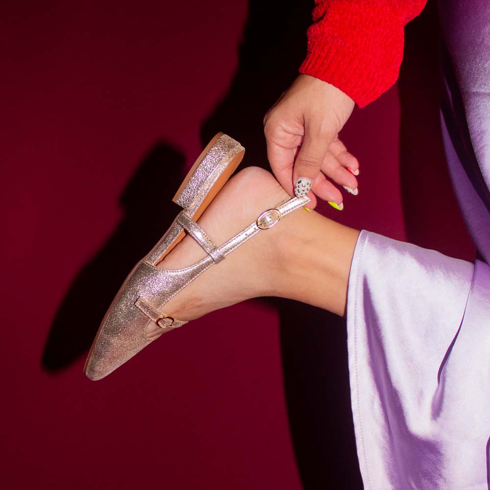 Bertille Gold | Flat Mary-Jane