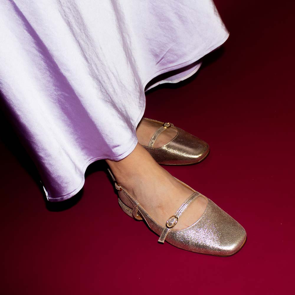 Bertille Gold | Flat Mary-Jane