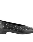 Camila Black | Studded Leather Ballet Flat