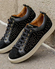 Florida Black | Studded Suede Sneaker