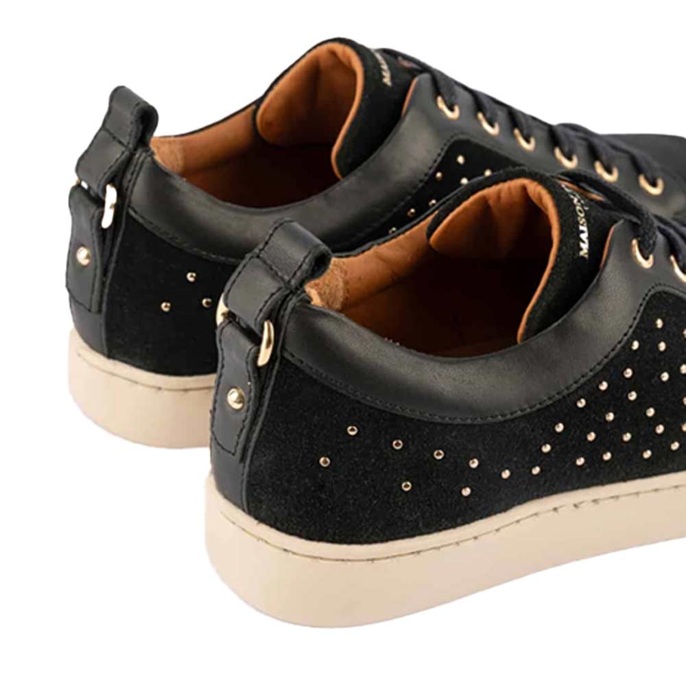 Florida Black | Studded Suede Sneaker
