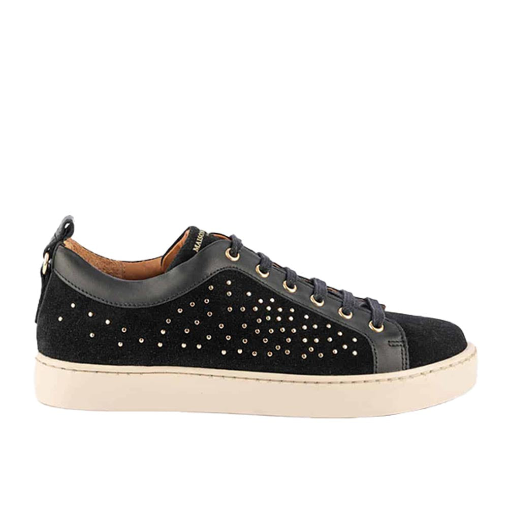 Florida Black | Studded Suede Sneaker