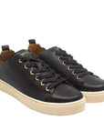 Maison Toufet - Julie - Women's Metallic Black Leather Sneaker at The Nowhere Nation