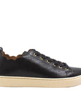 Maison Toufet - Julie - Women's Metallic Black Leather Sneaker at The Nowhere Nation