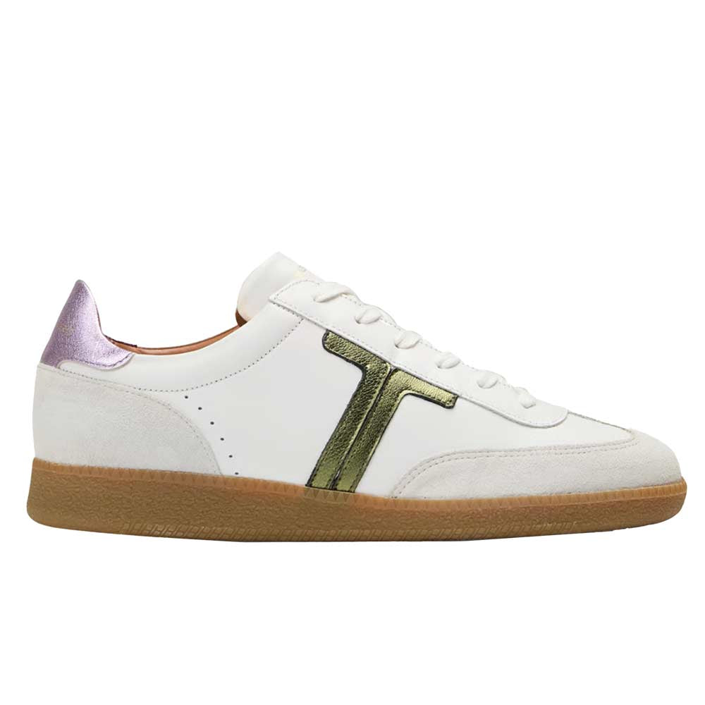 Solveig Khaki/Lilac | Leather Sneaker