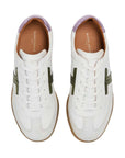Solveig Khaki/Lilac | Leather Sneaker