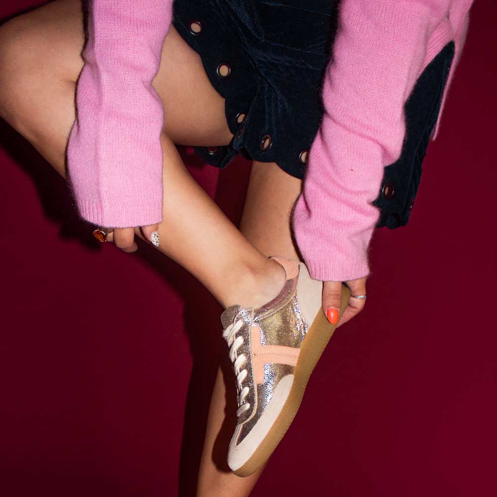 Solveig Rose | Metallic Leather Sneaker