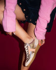 Solveig Rose | Metallic Leather Sneakers