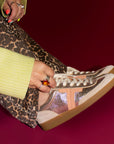 Solveig Rose | Metallic Leather Sneakers