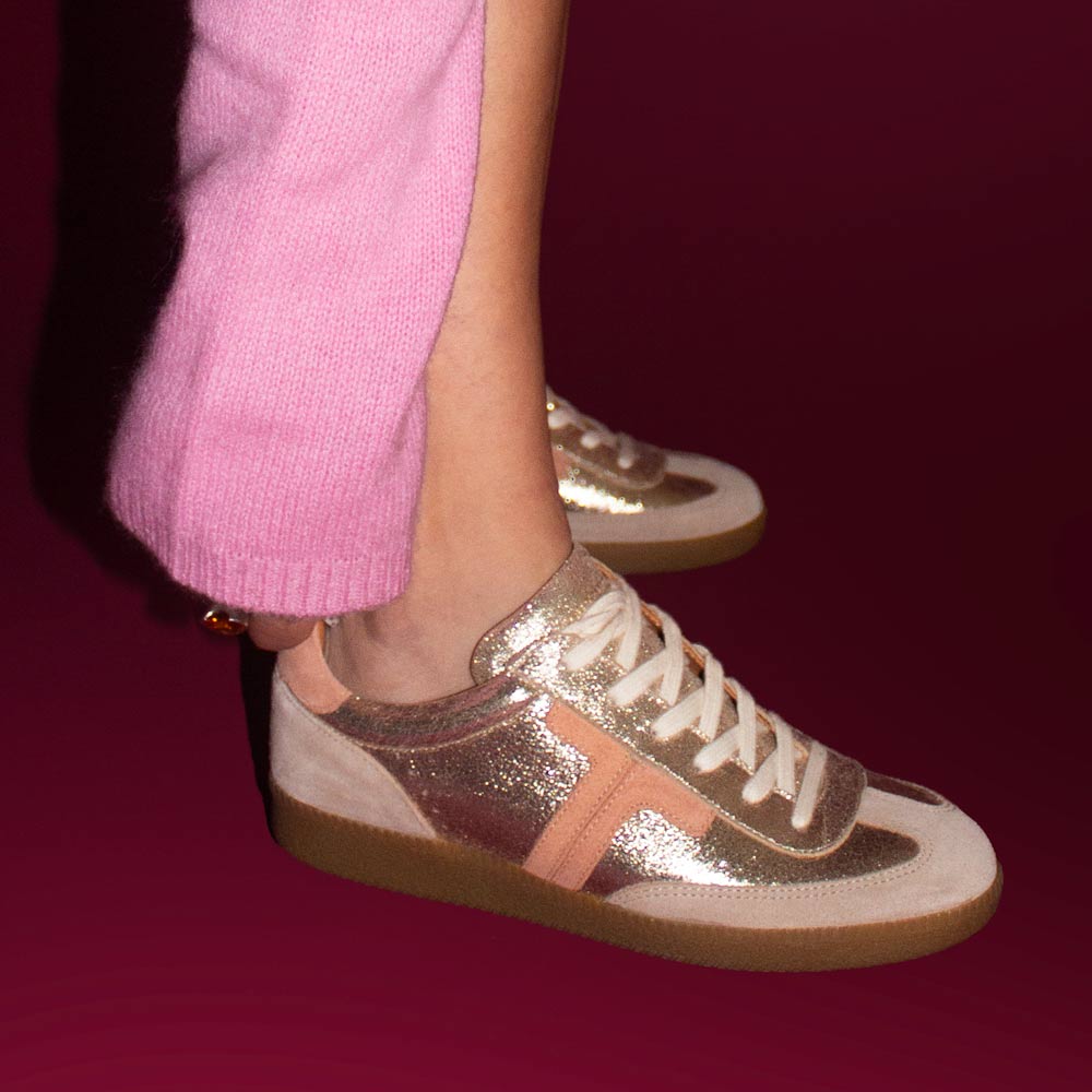 Solveig Rose | Metallic Leather Sneaker