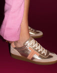 Solveig Rose | Metallic Leather Sneakers
