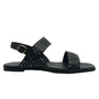 Celina Black | Flat Leather Sandal