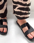 Viva Black | Leather Slide