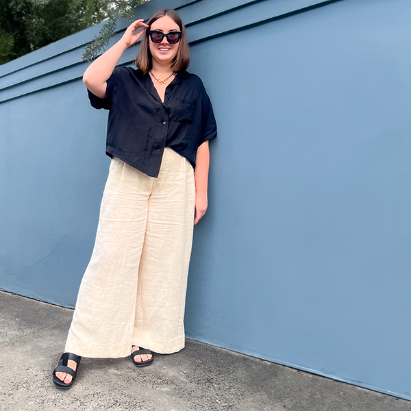 Viva Black | Two Tone Leather Slide