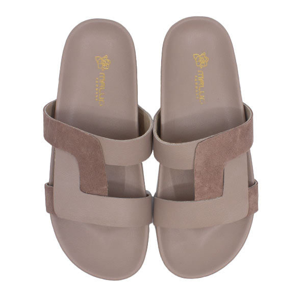 Viva Mauve | Two Tone Leather Slide