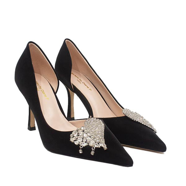 Bellagio Black | Leather high heel pump