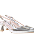 Corto Silver | Mirror Leather Pump