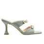 Raina Blue Satin | Embellished Mule