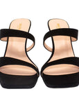 Tara Black | Ultra-matte Leather Mules