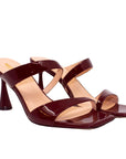 Tara Burgundy Patent | Leather Mule
