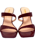 Tara Burgundy Patent | Leather Mule