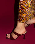 Tara Burgundy Patent | Leather Mule