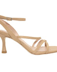 Mi/Mai Venice strappy sandal with ankle strap in beige leather