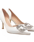 Astoria White Satin | High Heel Pump