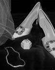 Astoria White Satin | High Heel Pump