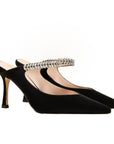 Harper Black | High Heel Leather Mule