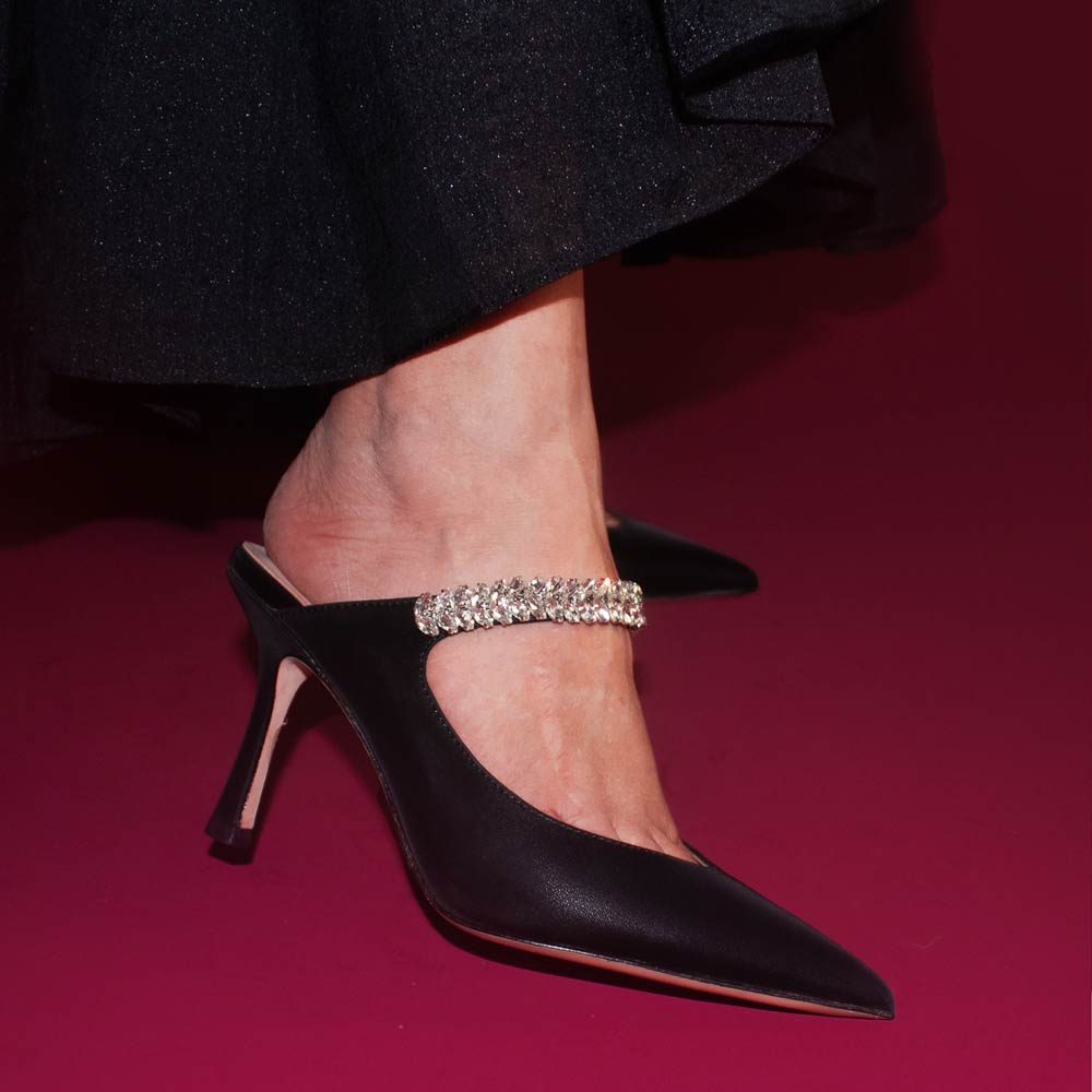Harper Black | Embellished Mule