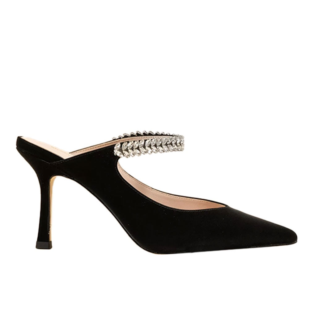 Harper Black | Embellished Mule
