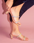Babs Beige | Embellished Mule