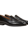 Aalto Black Lizard | Leather Loafer