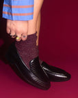 Aalto Black Lizard | Leather Loafer