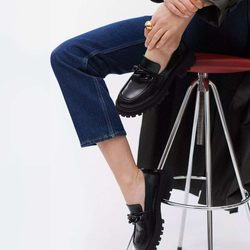 Arto Black | Leather Loafer