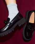 Arto Black | Chunky Leather Loafer
