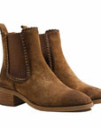 Mi/Mai -Bambi - Women's Brown Suede Chelsea Boot at The Nowhere Nation