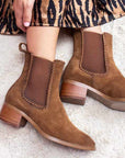 Mi/Mai -Bambi - Women's Brown Suede Chelsea Boot at The Nowhere Nation