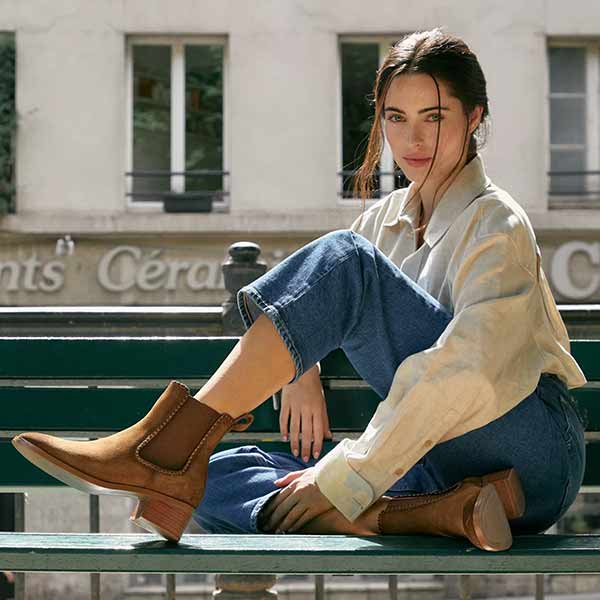 Mi/Mai -Bambi - Women's Brown Suede Chelsea Boot at The Nowhere Nation