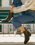 Mi/Mai -Bambi - Women's Khaki Suede Chelsea Boot at The Nowhere Nation