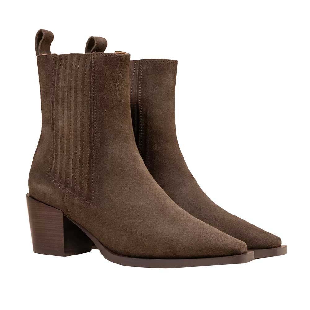 Jane II Khaki | Suede Ankle Boot