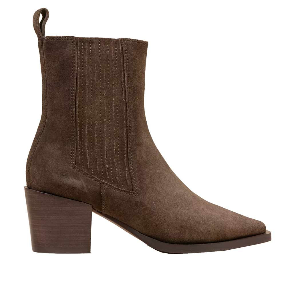 Jane II Khaki | Suede Ankle Boot